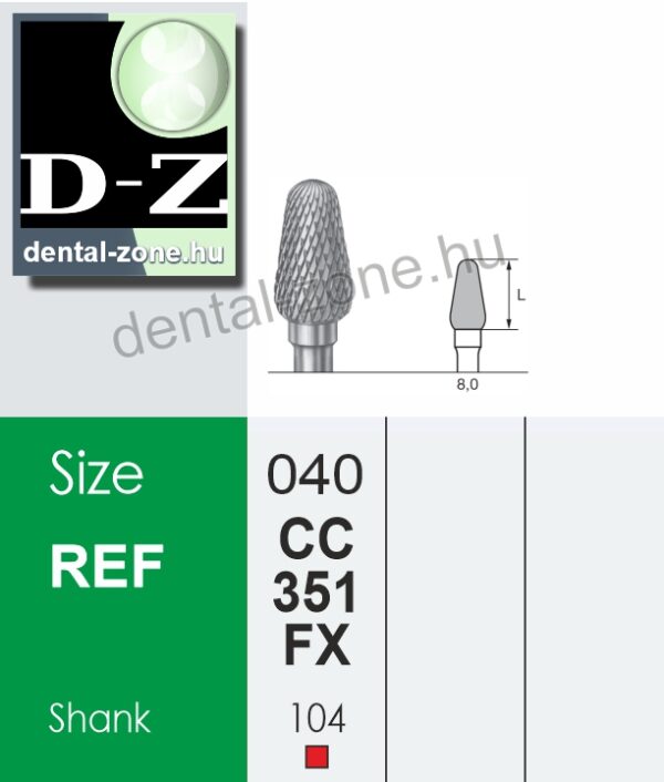 CC351FX akril fréz rügy alakú, akril technikai eszköz